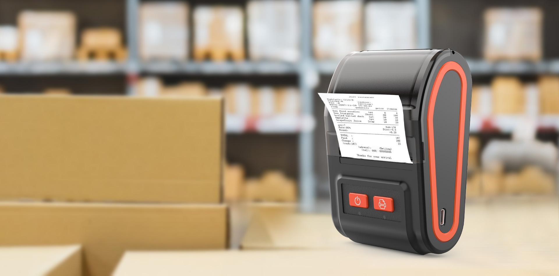 Portable thermal printer